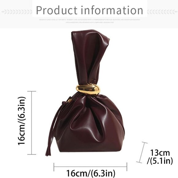 Burgundy Wristlet Purse for Women Lightweight PU Leather Small Handbag Wristlet - Picture 2 of 7